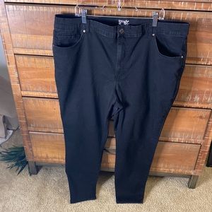 Black plus size skinny jeans